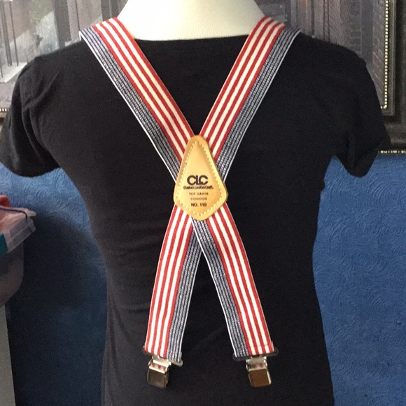 custom leathercraft Other - 🧨American Flag Patriotic Suspender Custom Leather